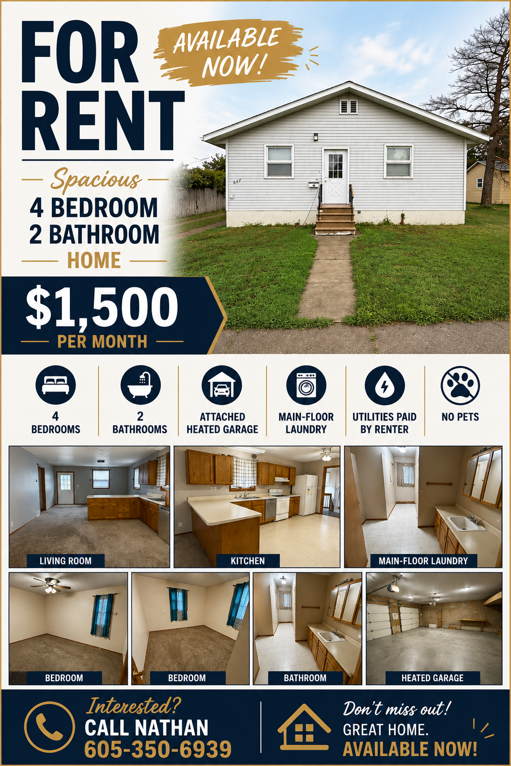 657  ILLINOIS NW, HURON, SD 57350 (NO PETS)